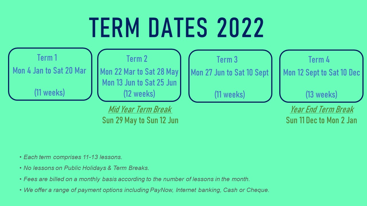 Andrew Er Learning Hub - Schedule of Classes